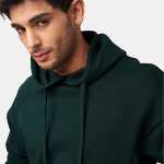 Men Green Hooded Sweatshirt