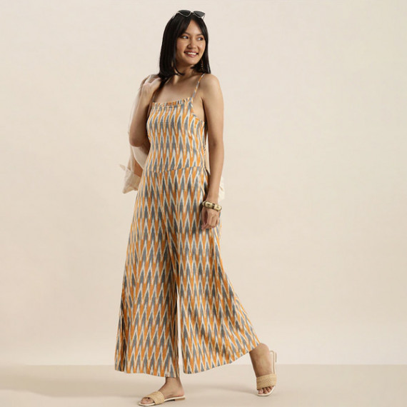 http://393881.2783915.xyz/products/women-mustard-blue-ikat-printed-sleeveless-culotte-jumpsuit