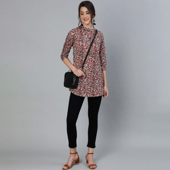 http://393881.2783915.xyz/products/womens-maroon-cream-coloured-printed-tunic