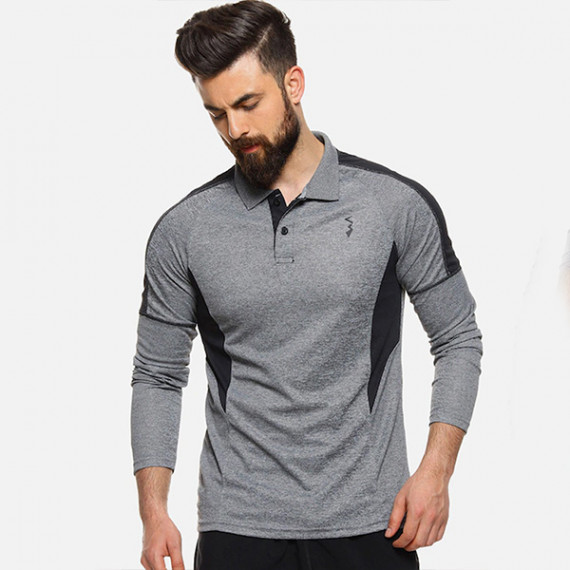 http://393881.2783915.xyz/products/men-grey-black-colourblocked-polo-collar-t-shirt