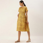 Pure Cotton Ethnic Motifs Printed Maternity A-Line Dress